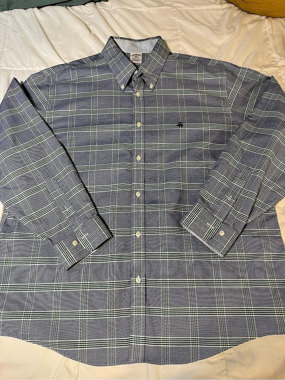 Brooks Brothers Regent Fit Non-Iron Stretch Cotton Plaid Sport Shirt Plaid XXL